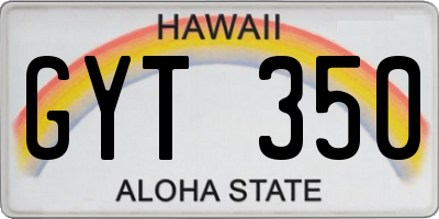 HI license plate GYT350