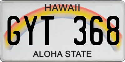 HI license plate GYT368