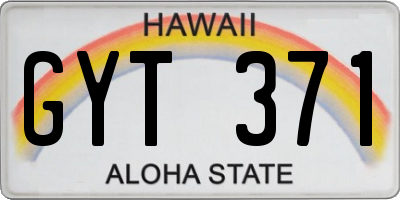 HI license plate GYT371