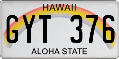 HI license plate GYT376