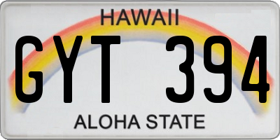 HI license plate GYT394