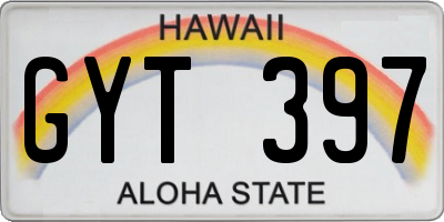 HI license plate GYT397