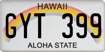 HI license plate GYT399