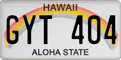 HI license plate GYT404