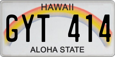 HI license plate GYT414