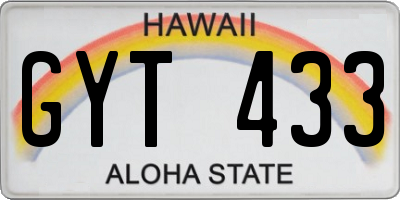 HI license plate GYT433