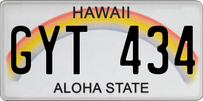 HI license plate GYT434