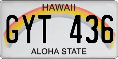HI license plate GYT436