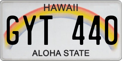 HI license plate GYT440
