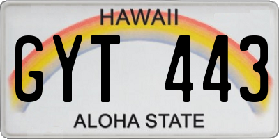HI license plate GYT443