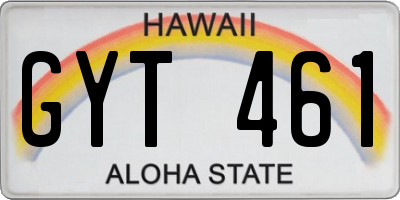 HI license plate GYT461