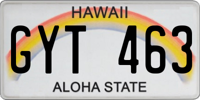 HI license plate GYT463