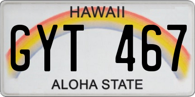 HI license plate GYT467