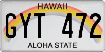 HI license plate GYT472