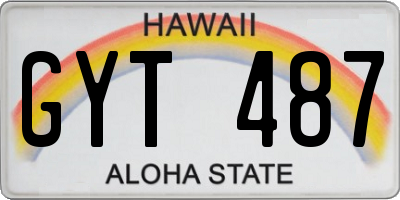 HI license plate GYT487