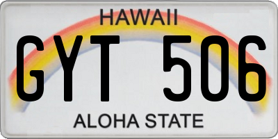 HI license plate GYT506