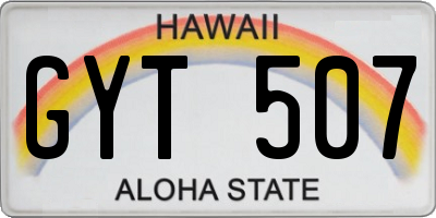 HI license plate GYT507