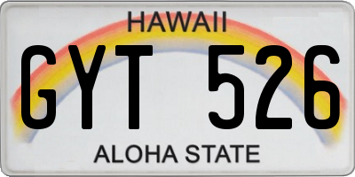 HI license plate GYT526