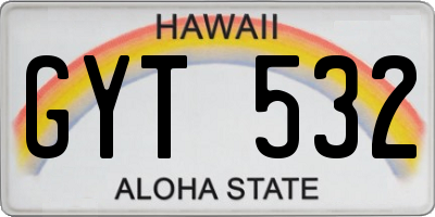 HI license plate GYT532