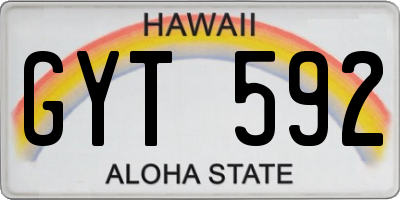 HI license plate GYT592