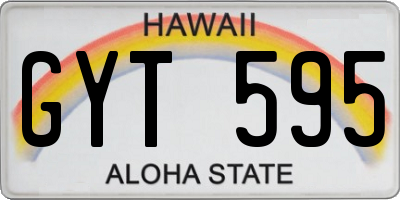 HI license plate GYT595