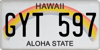 HI license plate GYT597
