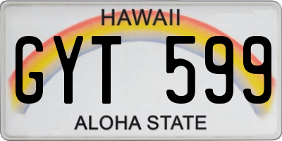 HI license plate GYT599