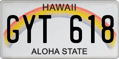 HI license plate GYT618