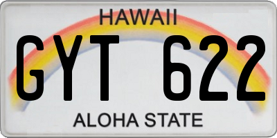 HI license plate GYT622