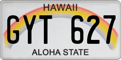 HI license plate GYT627