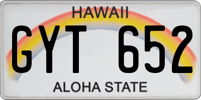 HI license plate GYT652
