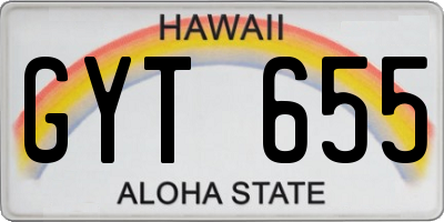 HI license plate GYT655