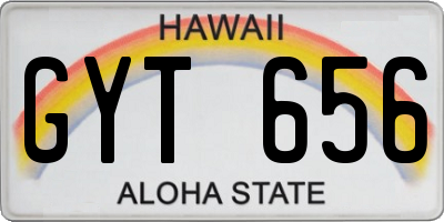 HI license plate GYT656