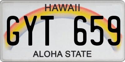 HI license plate GYT659