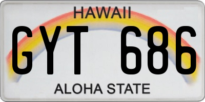HI license plate GYT686