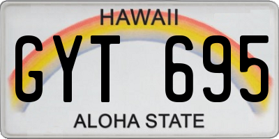 HI license plate GYT695