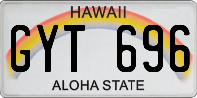 HI license plate GYT696