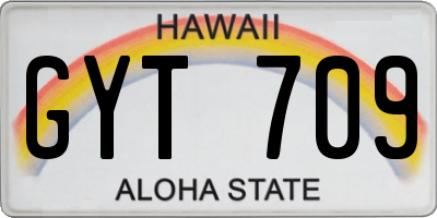 HI license plate GYT709