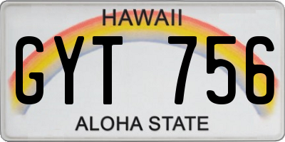 HI license plate GYT756