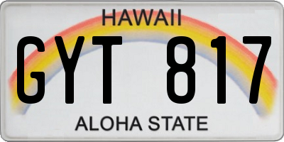 HI license plate GYT817
