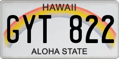 HI license plate GYT822
