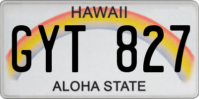 HI license plate GYT827