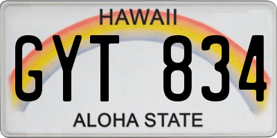 HI license plate GYT834