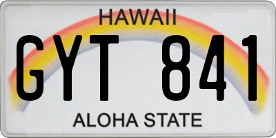 HI license plate GYT841