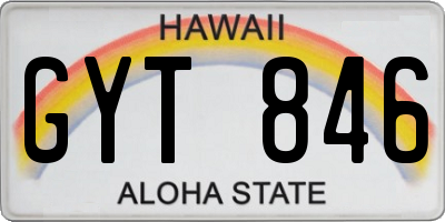 HI license plate GYT846
