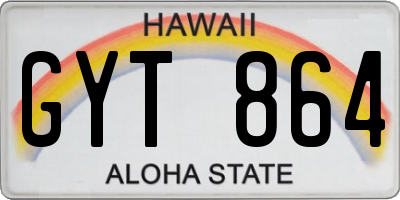 HI license plate GYT864
