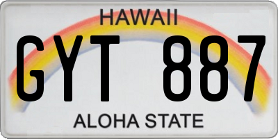 HI license plate GYT887