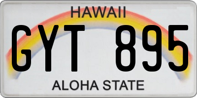 HI license plate GYT895