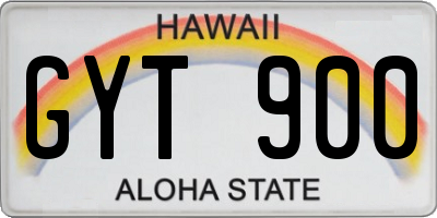 HI license plate GYT900