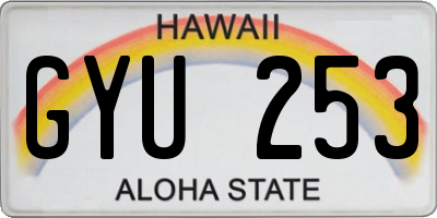 HI license plate GYU253